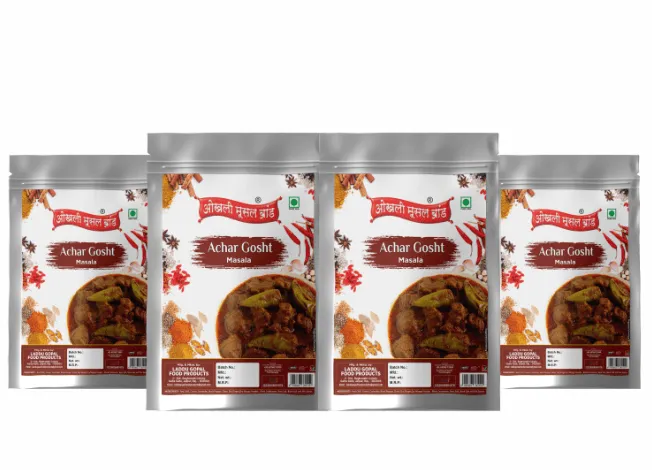 Achar gosht masala 320g (pack of 4x 80g) | OKHLI MUSAL BRAND