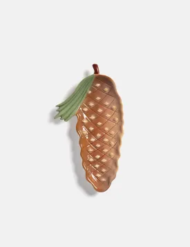 & Klevering Pinecone Plate - Brown