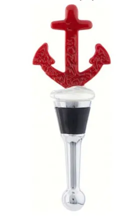 Anchor Glass Coastal Collection Bottle Stopper