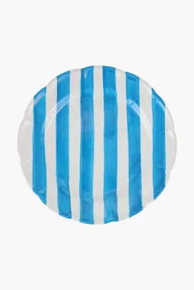 Aqua Stripe Dinner Plate