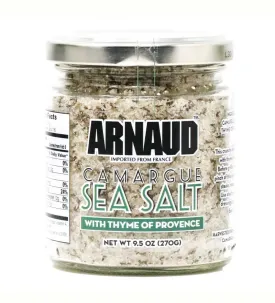 Arnaud - Camargue Sea Salt with Thyme, 9.5oz ( Case of 6/Jars )