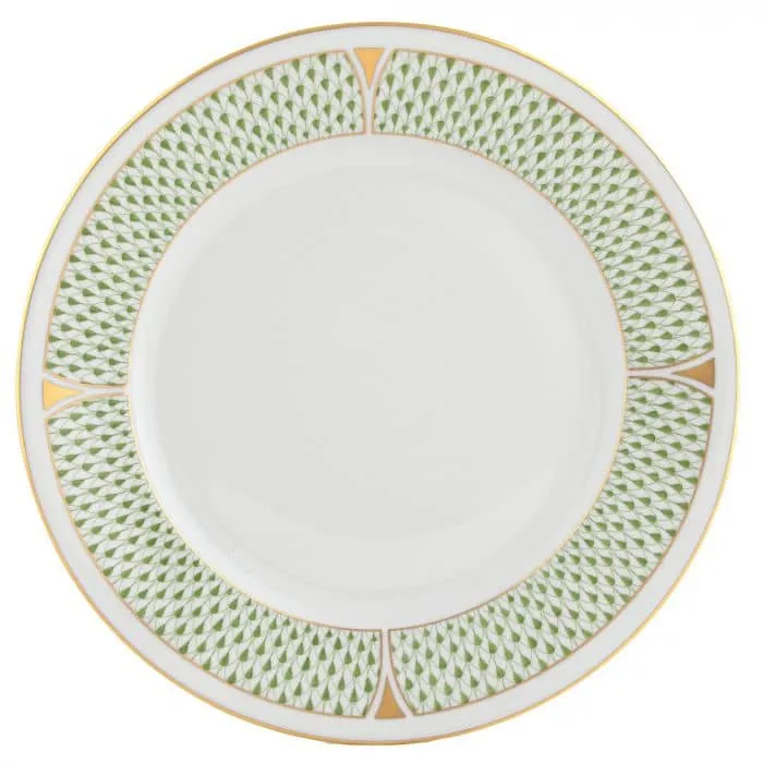 Art Deco Green Dinner Plate