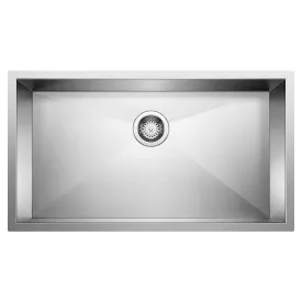 BLANCO 32" Quatrus Zero Radius Super Single Bowl Kitchen Sink