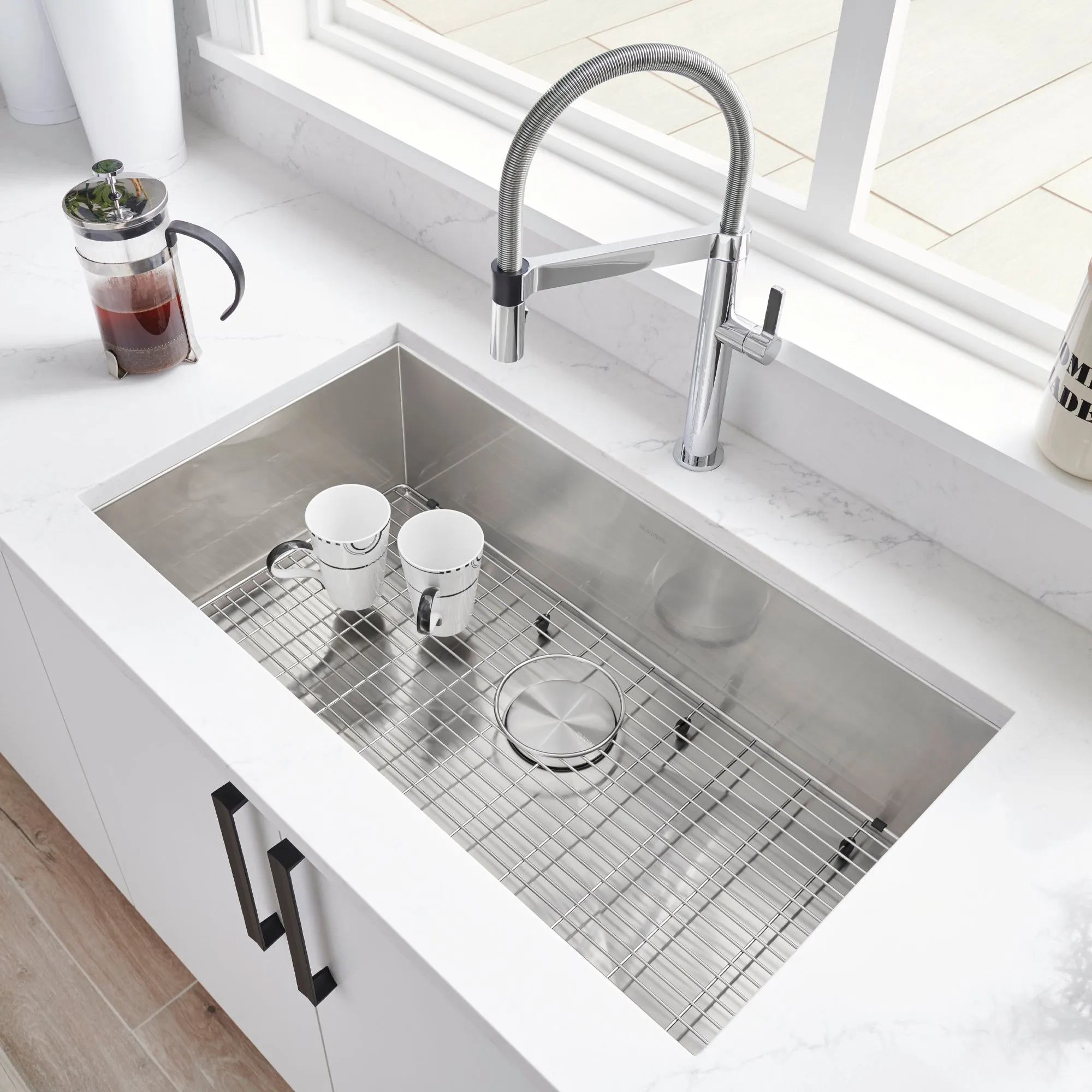 BLANCO 32" Quatrus Zero Radius Super Single Bowl Kitchen Sink