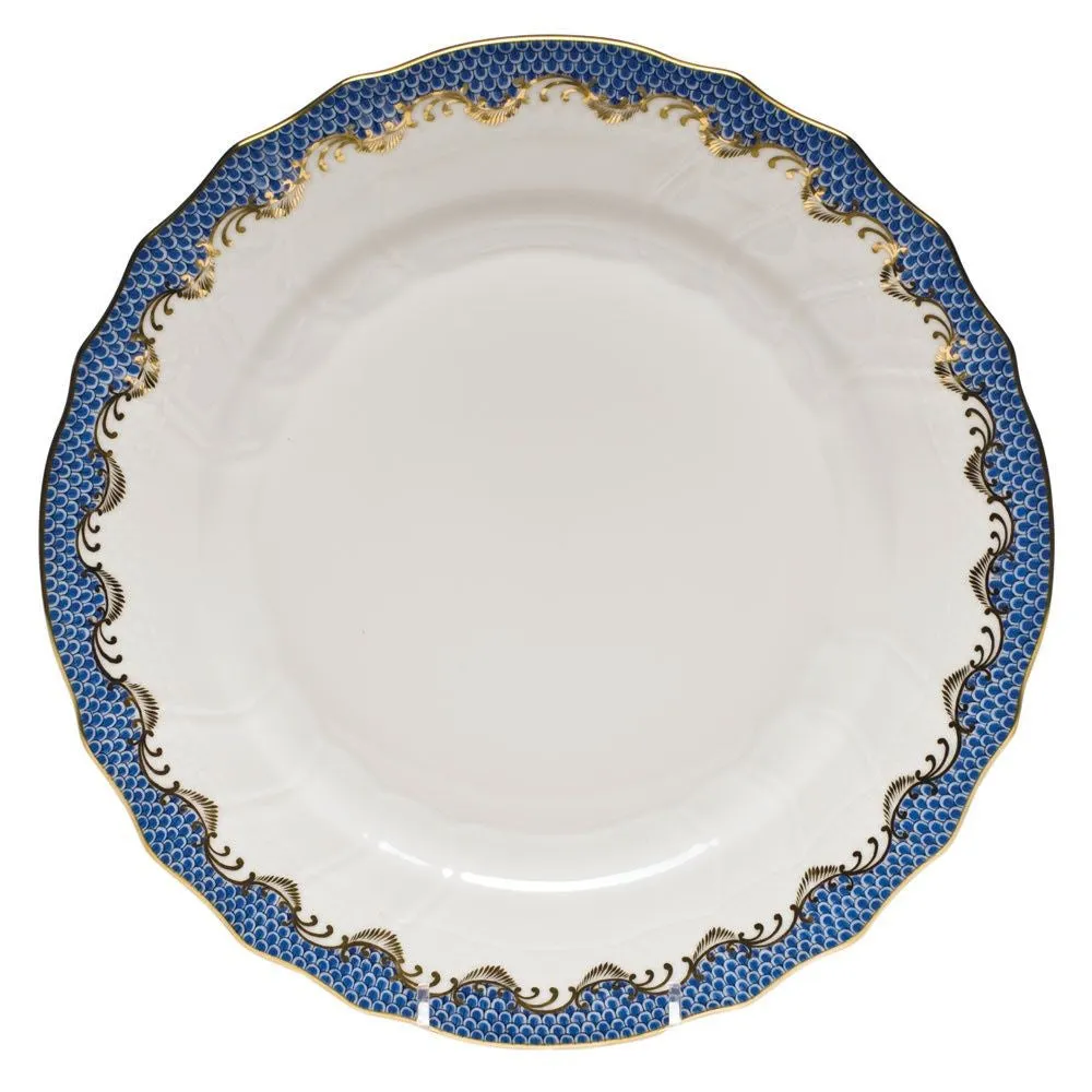 Blue Fish Scale Dinner Plate