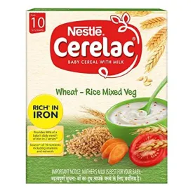 Cerelac Baby Cereal - Wheat Rice Mixed Veg - From 10 to 24 Months 300 g