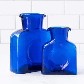 Cobalt Blue Water Bottle Blenko Glass - Mini or Large