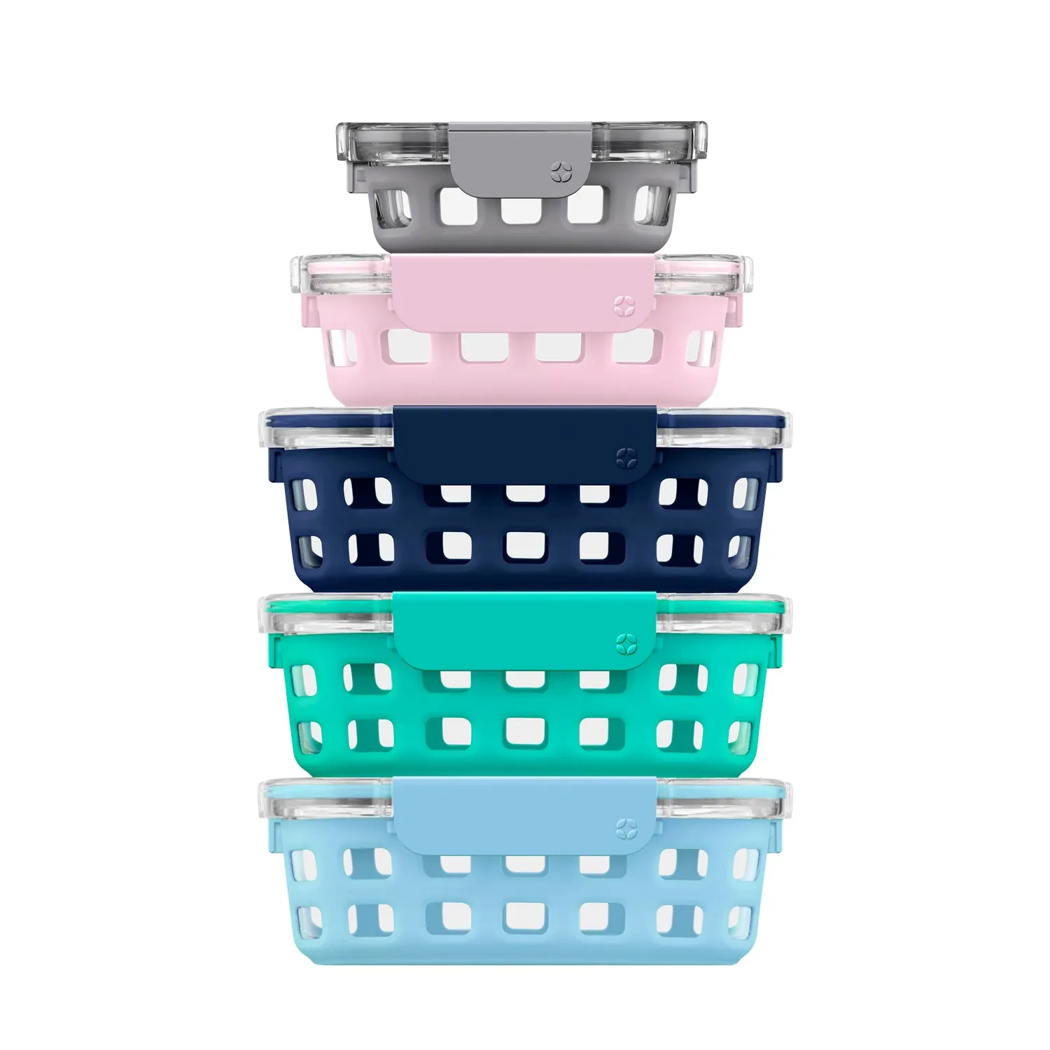 Ello Duraglass™ Multi Pack Meal Prep Containers, Set of 5