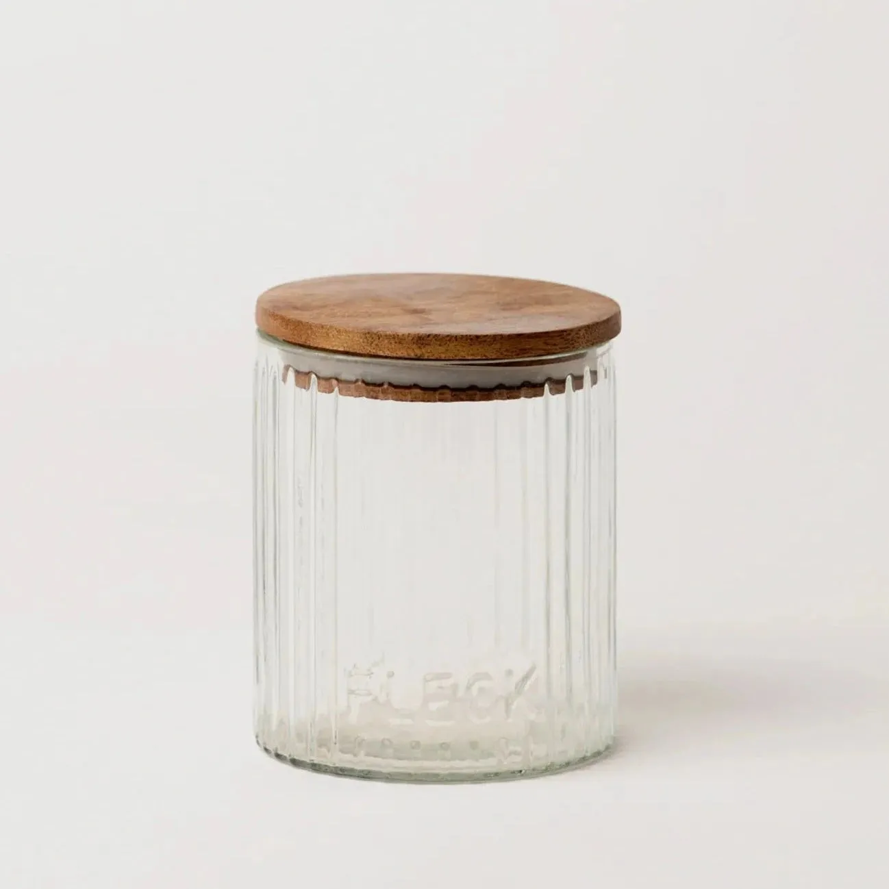 Fluted Glass Storage Jars - set of 3