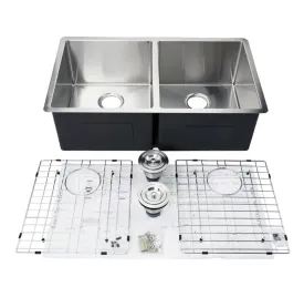 KODAEN  - UN1515P/ 33" MISSION UNDERMOUNT KITCHEN SINK-DOUBLE BOWLS