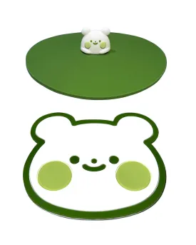 Matcha Bear Coaster and Lid Set