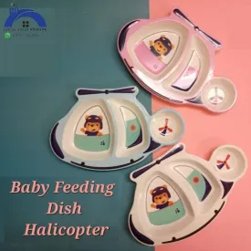 Melamine Baby Feeding Dish Helicopter