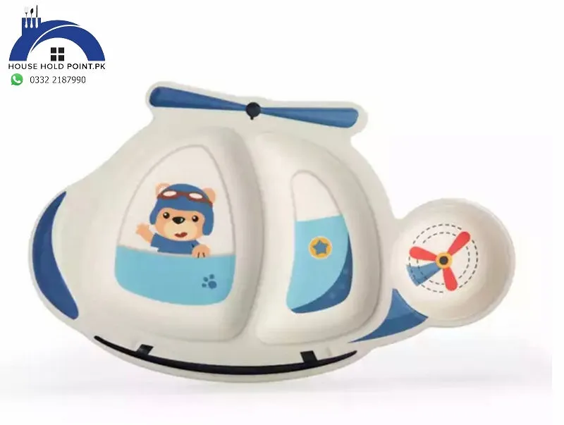 Melamine Baby Feeding Dish Helicopter