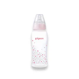 Pigeon Flexible Slim Neck PP Bottle 4M  250ml/Pink