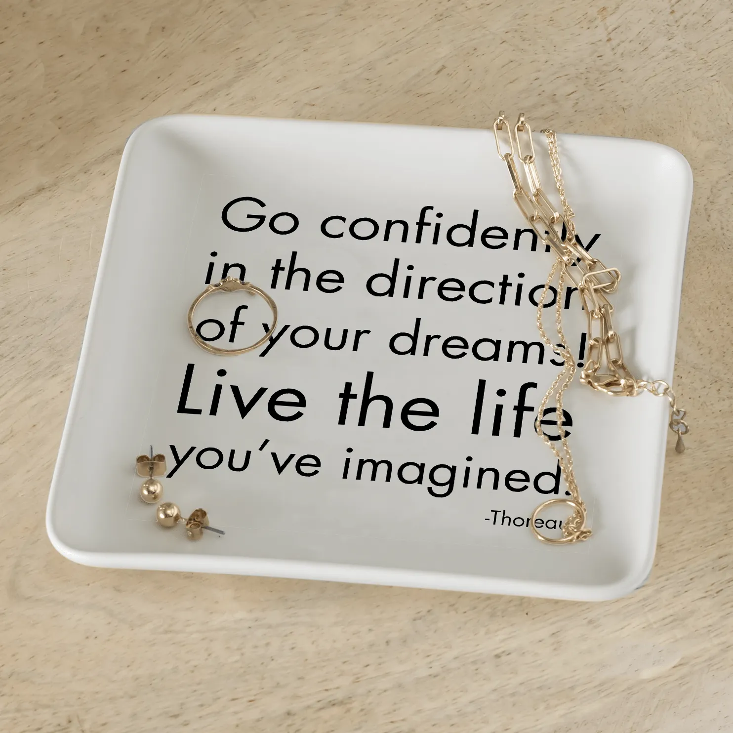 "go confidently" trinket dish