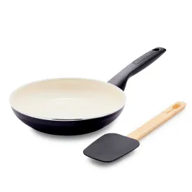 Rio Ceramic Nonstick 8" Frypan with Spatula | Black