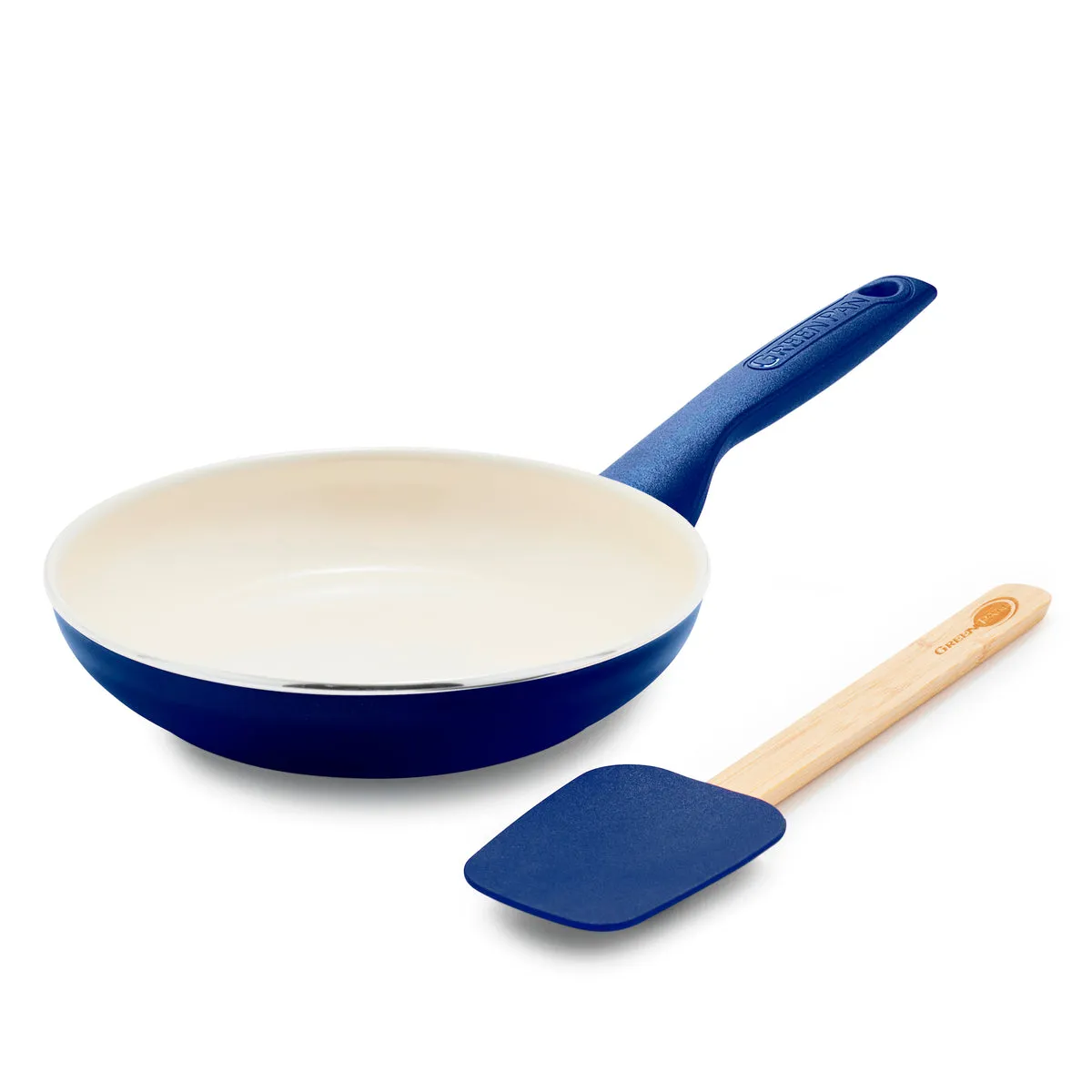 Rio Ceramic Nonstick 8" Frypan with Spatula | Navy