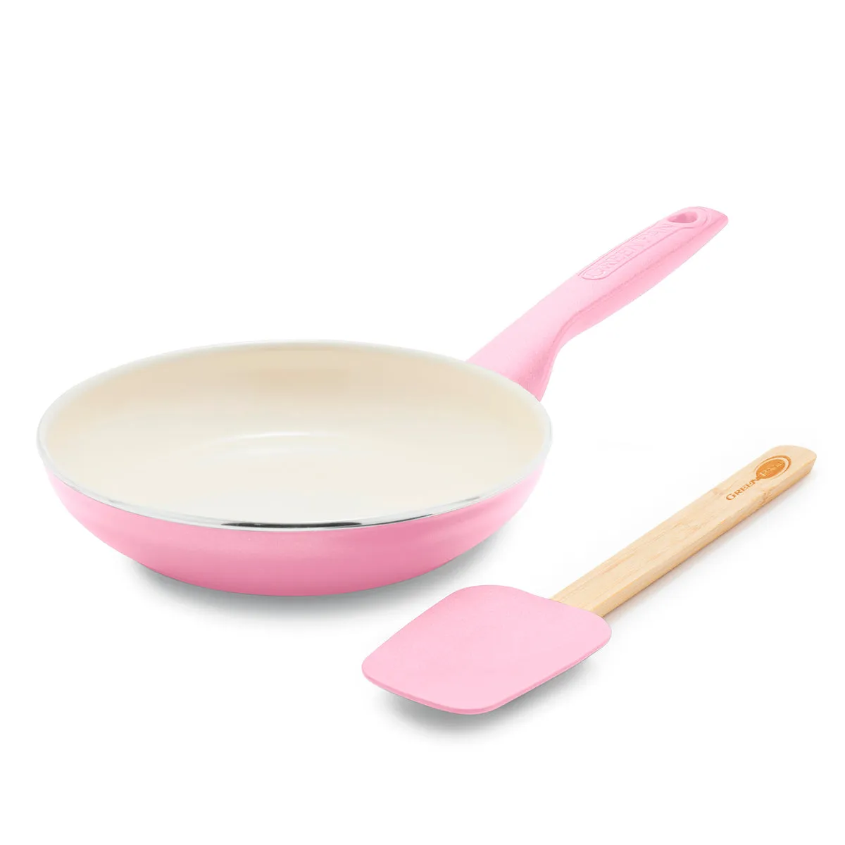 Rio Ceramic Nonstick 8" Frypan with Spatula | Pink