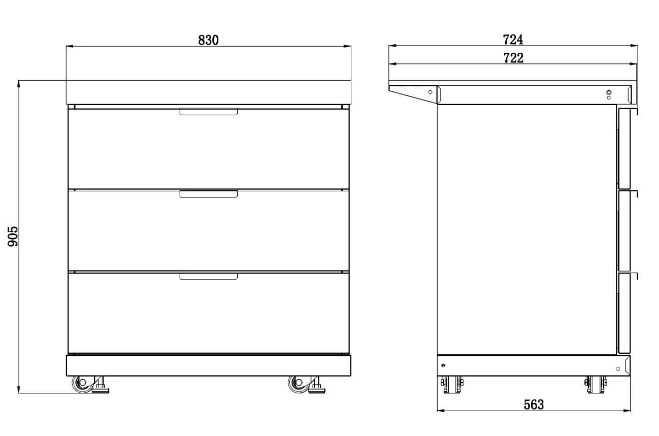 Rockpool Black 6B Outdoor Kitchen BBQ Package, Fridge, Sink, Rear infrared burner