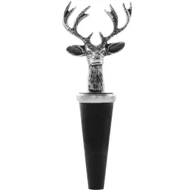 Stag Head Pewter Wine Bottle Stopper