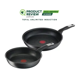 Tefal Unlimited Non-Stick Induction Twin Pack Frypan Set 26/30cm