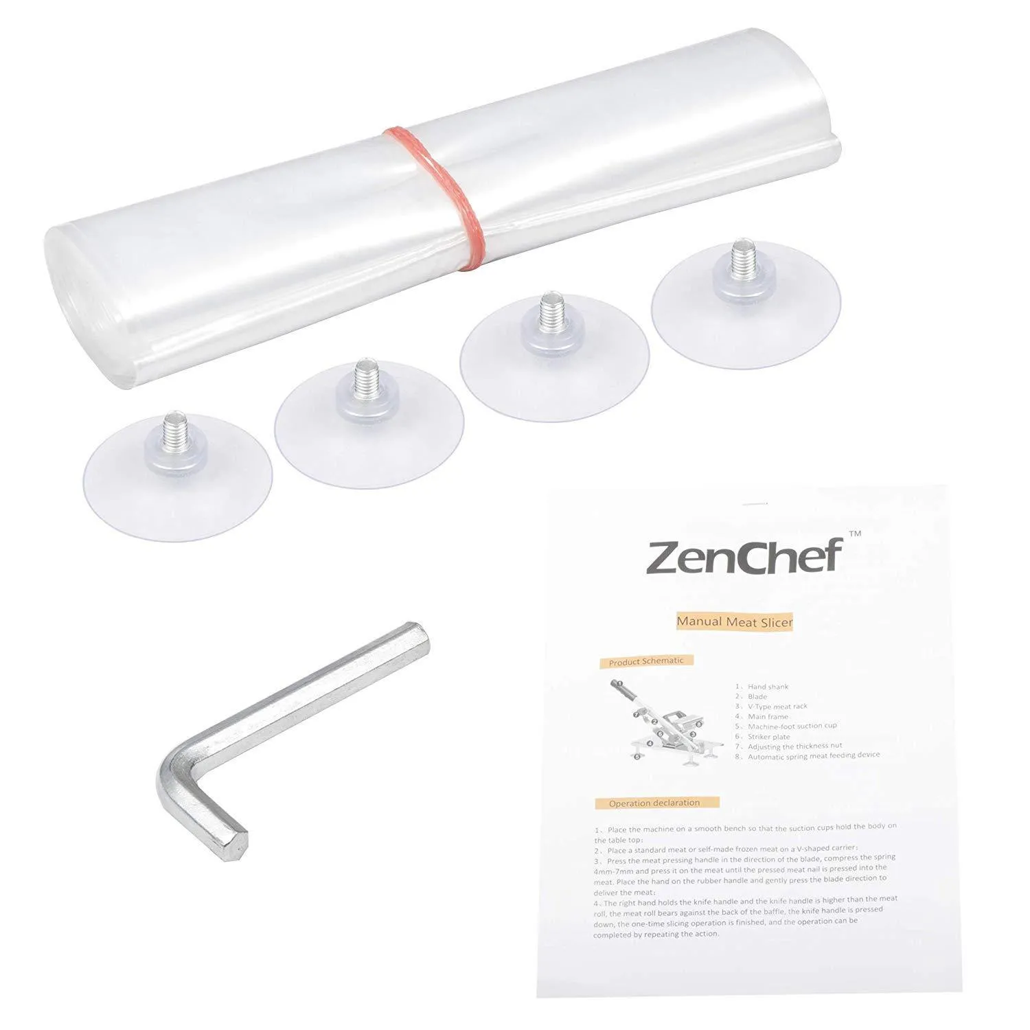 ZENY™ Manual Frozen Meat Slicer, Stainless Steel Meat Cutter Meat Food Slicer for Home Cooking Kit